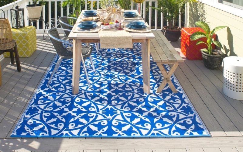 Custom Outdoor rugs for sitting area