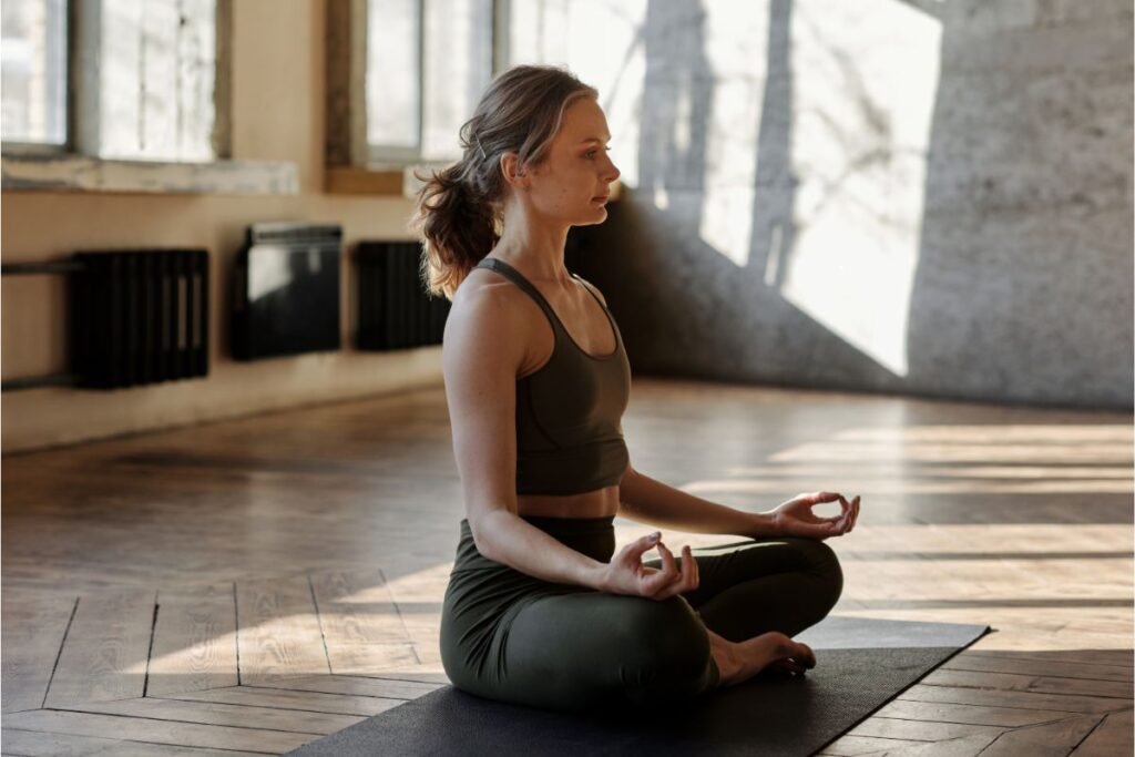 A Woman Doing Yoga